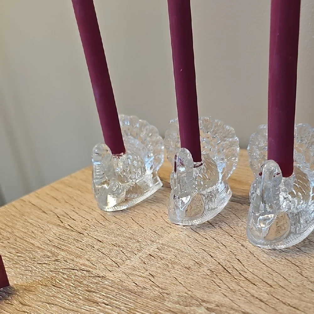 Williams Sonoma Holiday Turkey Candle & Taper Set + 2 Turkey Spreaders